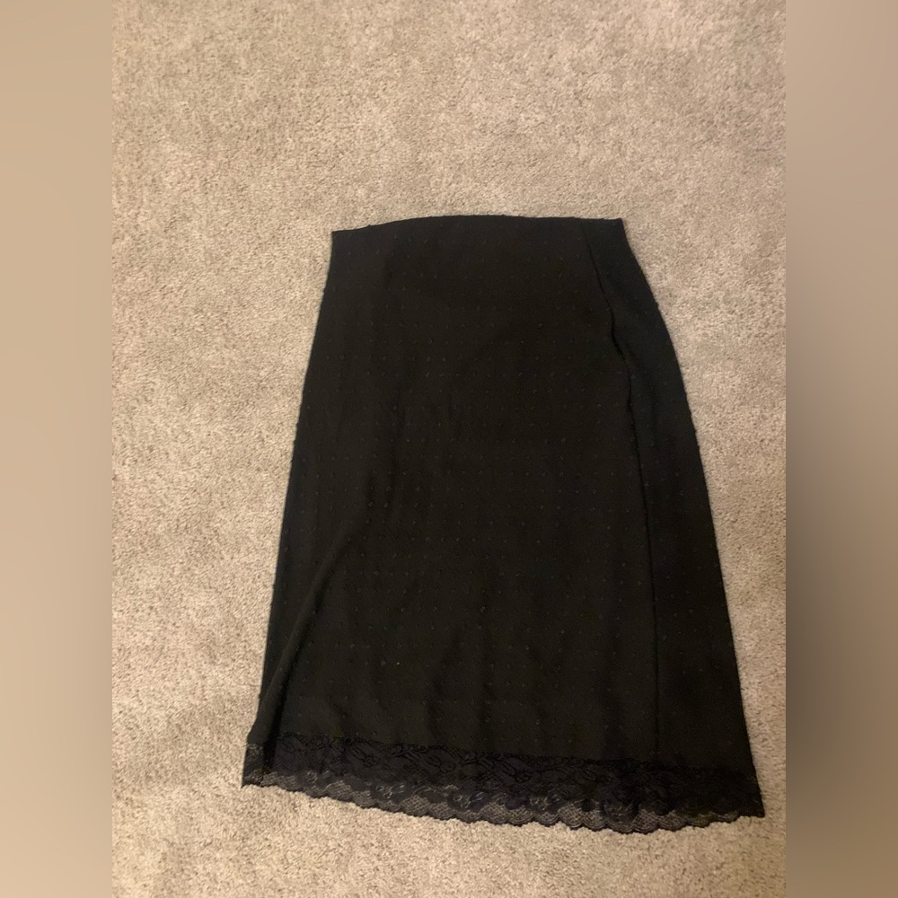 Altar'd State Black Skirt with Lace Hem Size L